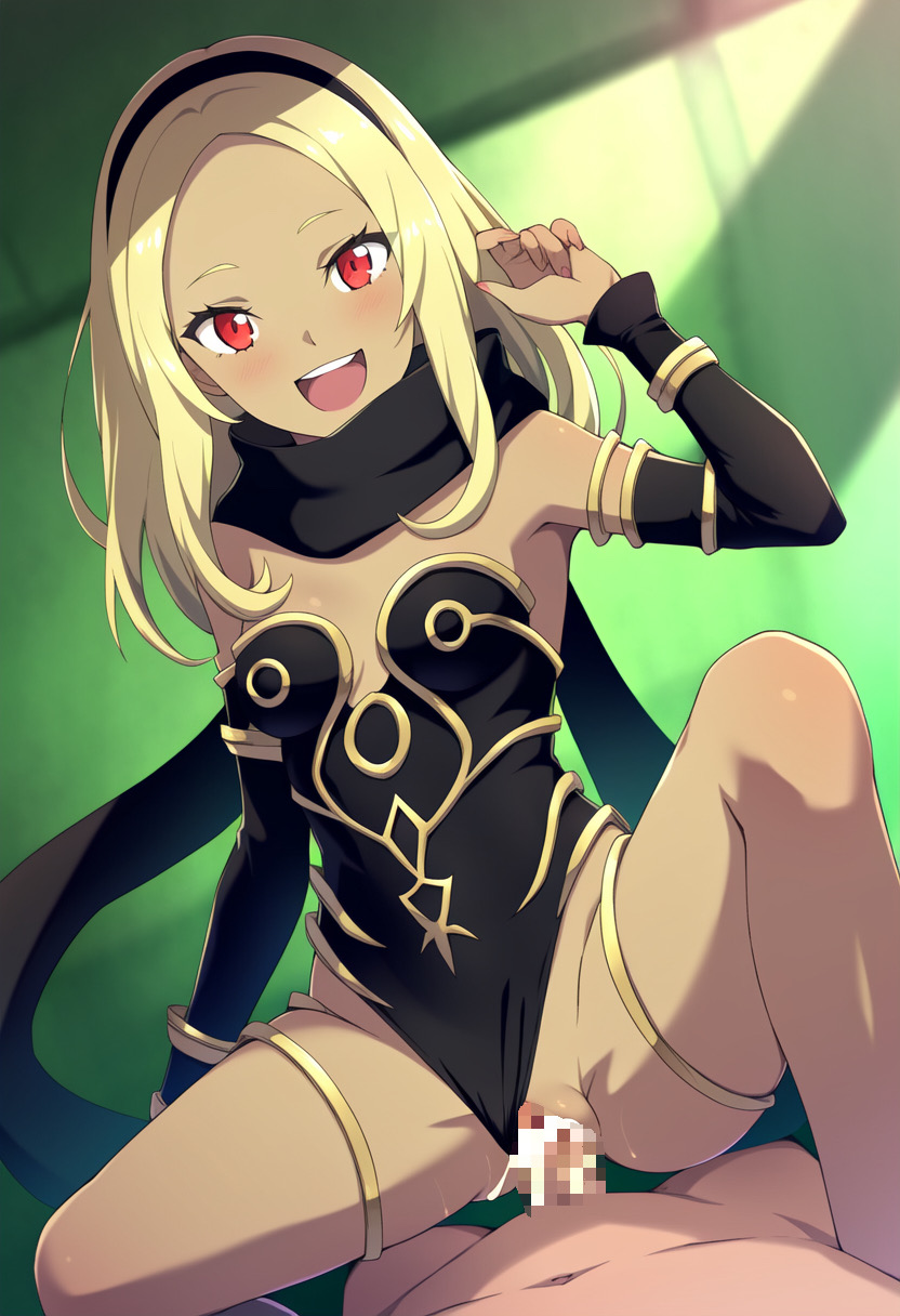 1girls ai_generated blonde_hair dark-skinned_female gravity_rush hairband kat_(gravity_rush)