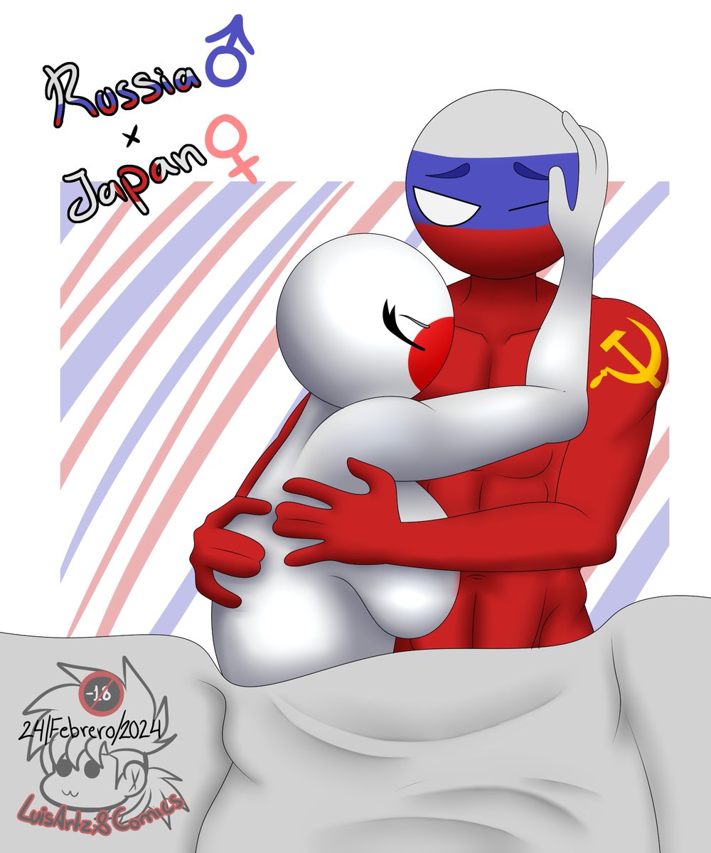 countryhumans countryhumans_girl japan_(countryhumans) luisartz_(artist) russia_(countryhumans) tagme