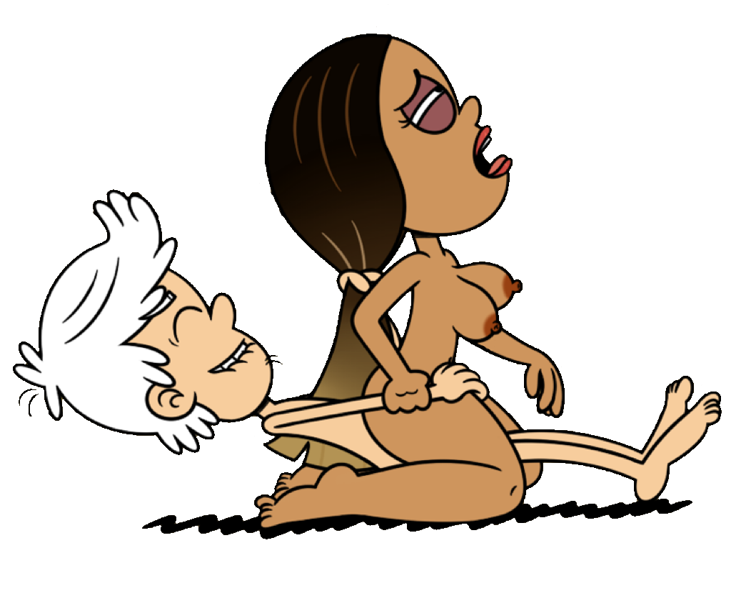 aged_up alisa_barela cowgirl_position hair_grab lincoln_loud sex the_casagrandes the_loud_house transparent_background