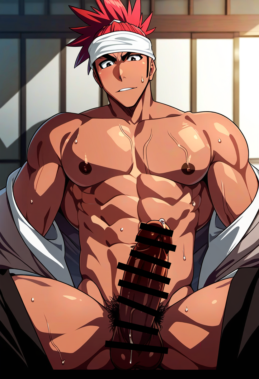 ai_generated bleach bleach:_the_thousand-year_blood_war gay male_only renji_abarai yaoi