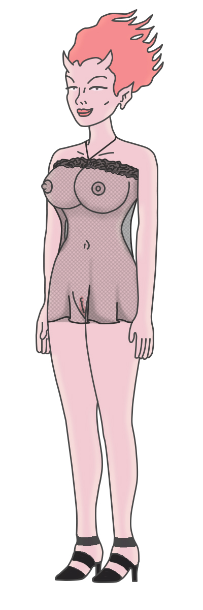 callie_maggotbone dress lingerie pink_hair tagme ugly_americans