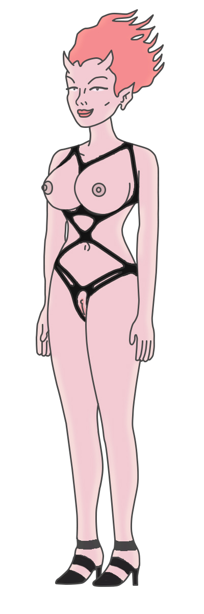 callie_maggotbone dress lingerie pink_hair tagme ugly_americans