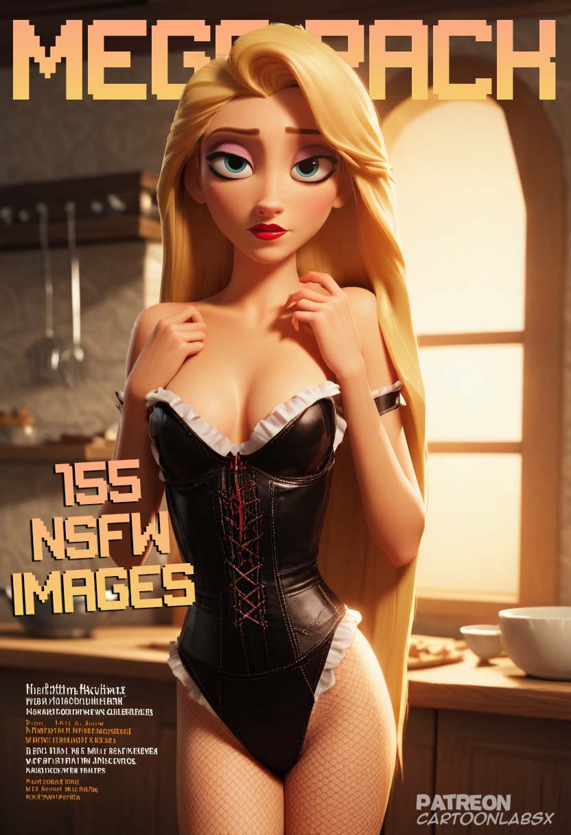 ai_generated blonde_female blonde_hair bottomless bottomless_female bottomless_skirt disney disney_princess embarrassed embarrassed_nude_female leggings long_hair maid maid_apron maid_headdress maid_outfit maid_uniform petite petite_body petite_female playboy playboy_bunny princess rapunzel submissive submissive_female