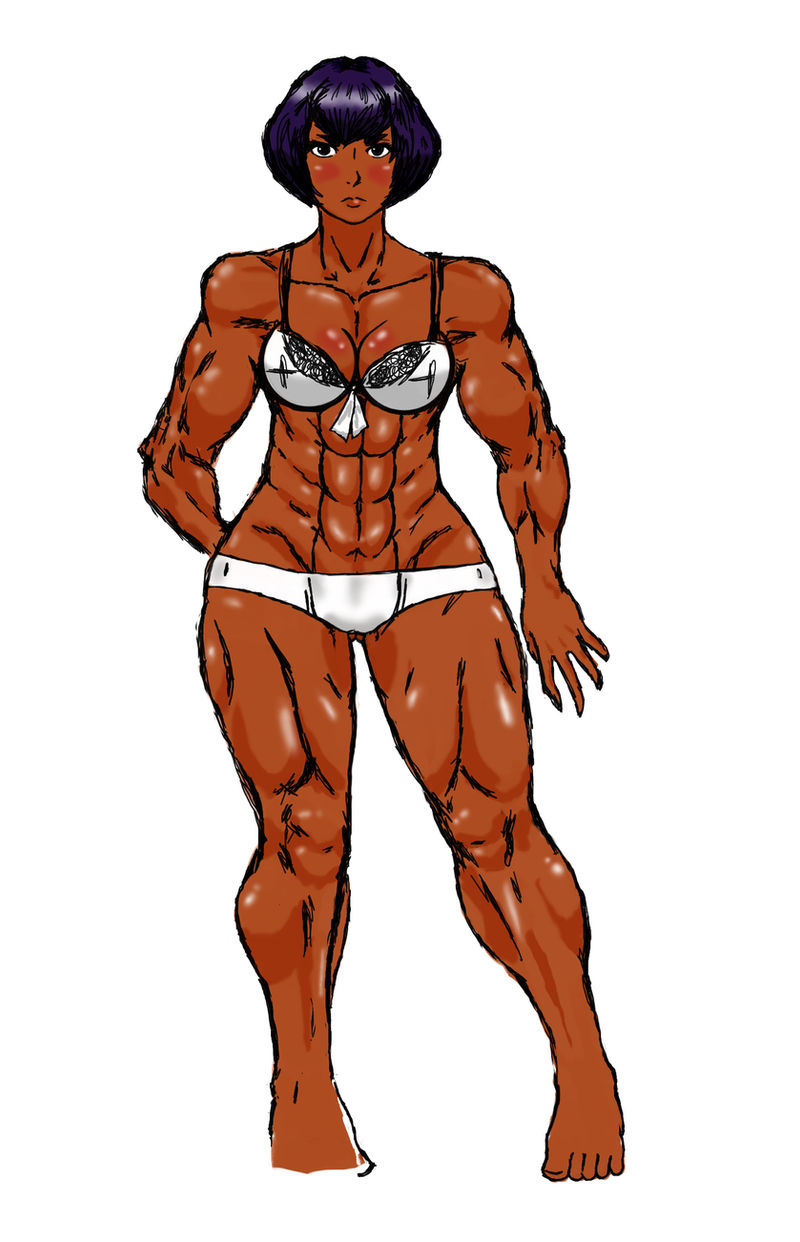 bra dark-skinned_female dark_skin female franktonius muscle muscular muscular_female underwear