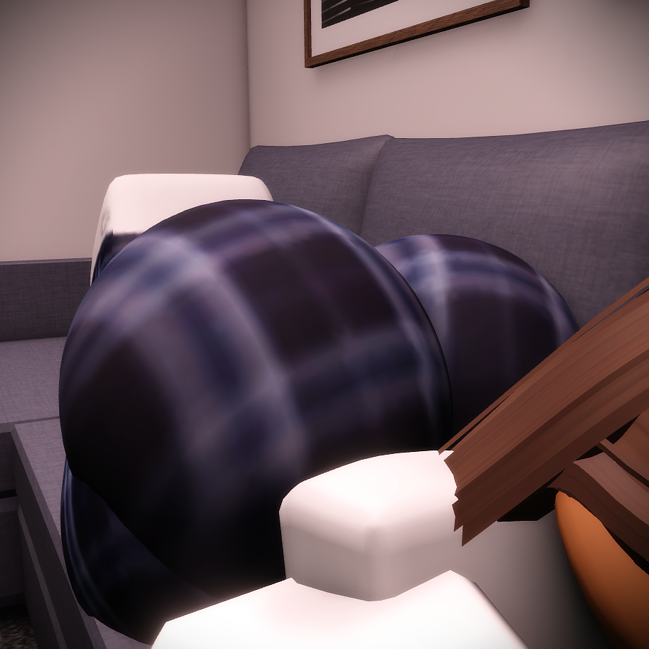 1girls 3d ass ass_focus ass_pic big_ass big_breasts brown_hair laying_down pajamas roblox robloxian self_upload smg32 tagme