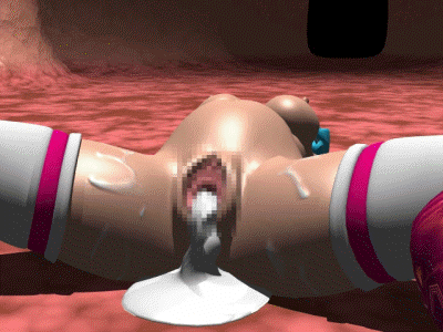 1girls, 3d, after rape, aftersex, animated, back arching orgasm, blue hair, breasts, censored, cum, cum filled, cum in pussy, cum inside, cum leaking, cum pool, cumdrip, draining, female, final booster, gaping, gaping pussy, gif, inflation, leaking cum, left alone after sex, lowres, nipples, pussy, rina, the female swordsman, shaking, spread pussy, stomach bulge, thighhighs, trembling
