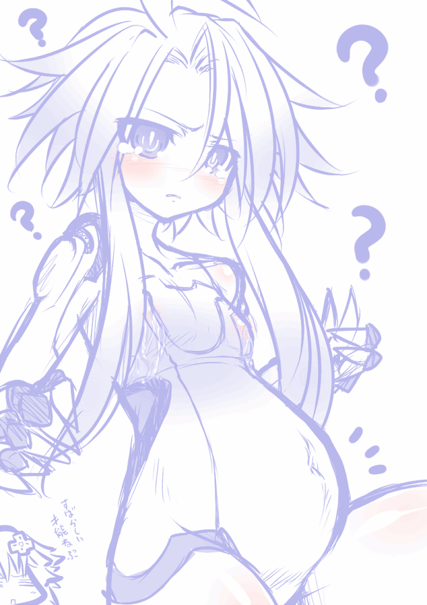 blanc blush bodysuit breasts compile_heart female flat_chest gust idea_factory lactation long_hair maxred neptunia_(series) nipples nippon_ichi pregnant sega solo white_heart