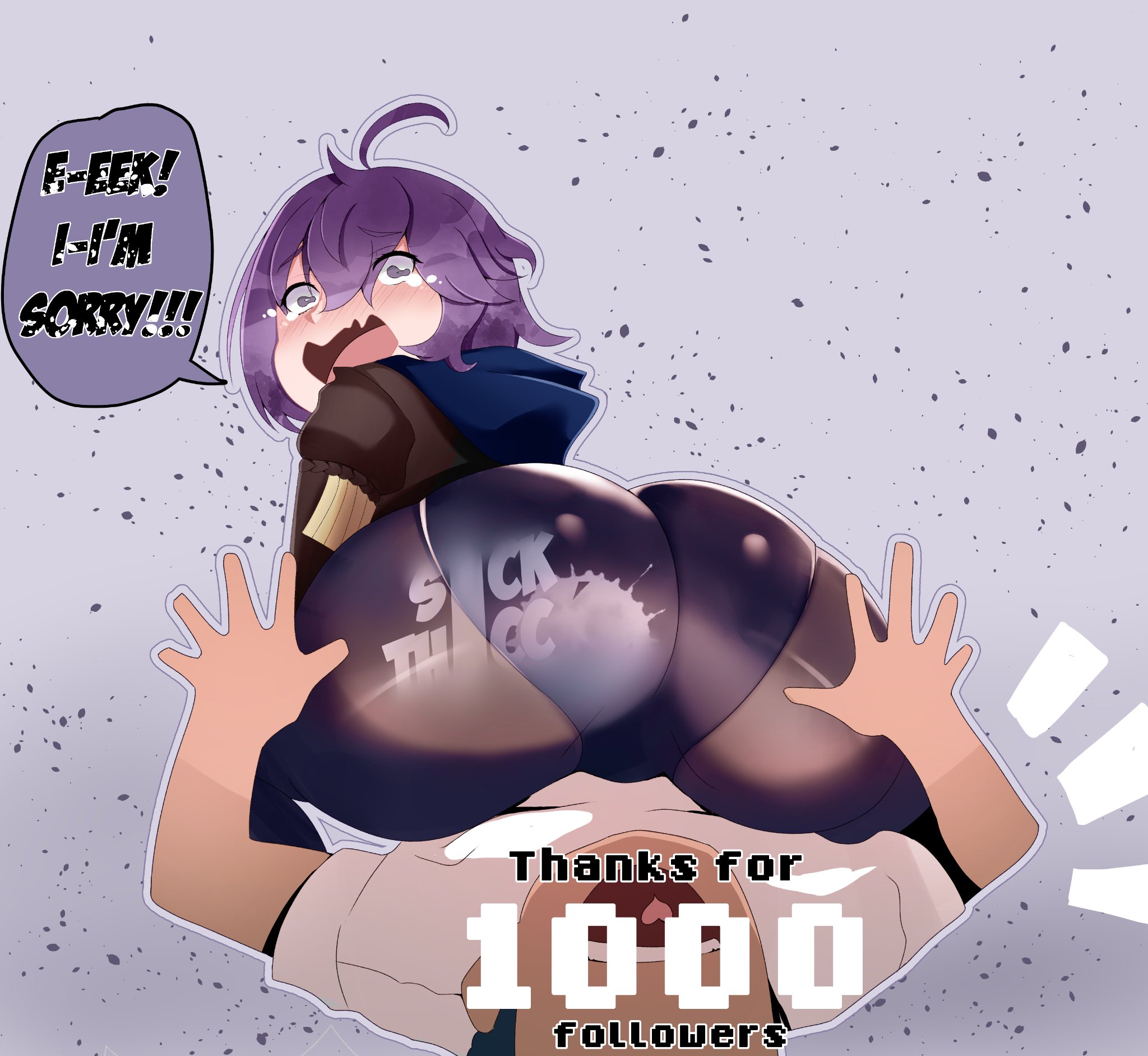 1boy, 1girls, ass, bernadetta von varley, big ass, female, fire emblem, fire emblem: three houses, grinding, kokoe, male, sickthicc, sitting on lap, text, thick ass, timid