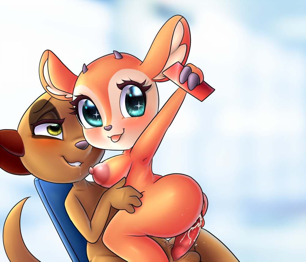 aggressive_retsuko antelope anthro anthro_on_anthro anthro_penetrated anthro_penetrating anthro_penetrating_anthro ass balls big_breasts big_butt blush bodily_fluids bovid breasts chief_komiya cum domination duo female female_domination female_on_top female_penetrated gazelle genital_fluids genitals herpestid interspecies male male_penetrating male_penetrating_female mammal meerkat nipples nirvanilla nude on_top penetration penis phone sanrio sex sitting smile smooth_fur straight thick_thighs tsunoda