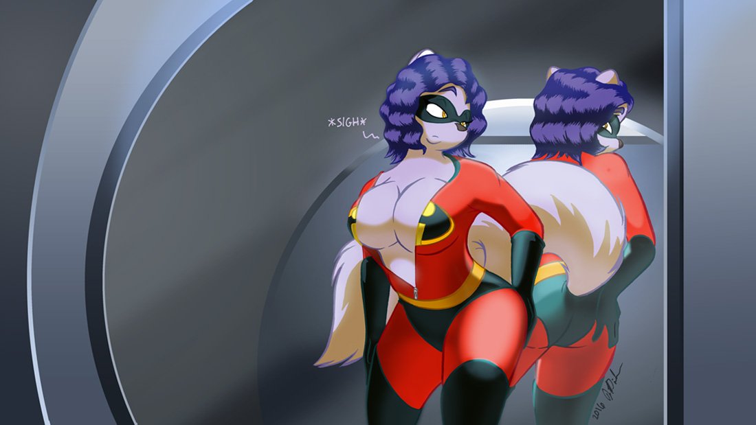 1girls anthro ass big_breasts bust busty butt cleavage clothed clothes clothing cosplay costume curvaceous curves curvy curvy_figure disney elastigirl_(cosplay) female female_only furry hips hourglass_figure huge_breasts jonathan_ponikvar large_breasts legs peter_and_company peter_and_whitney pixar purple_hair signature smooth_skin the_incredibles thick_ass thick_legs thick_thighs thighs voluptuous watermark whitney_ponikvar wide_hips