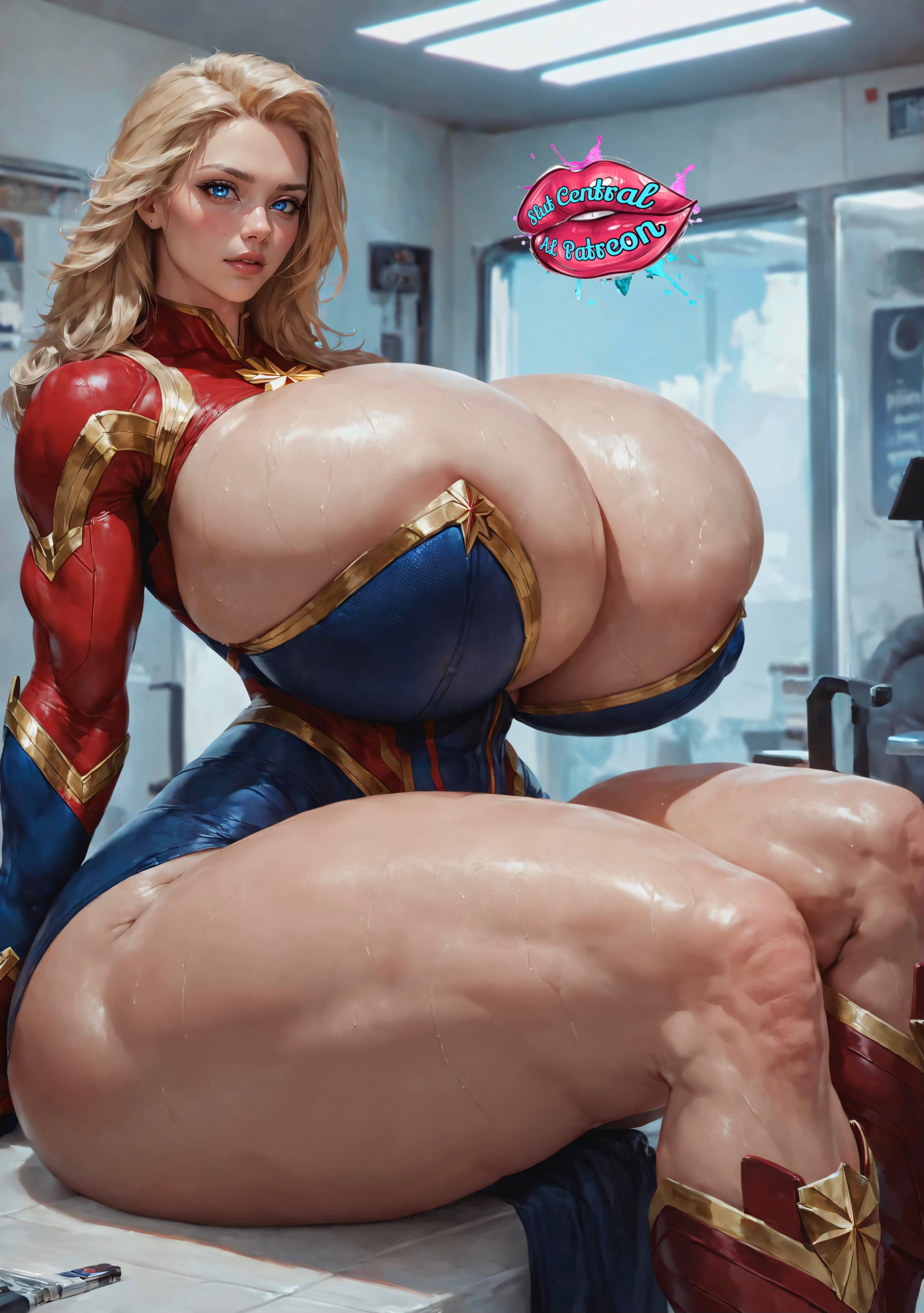 1girls, ai generated, big breasts, breasts, captain marvel, carol danvers, female, female only, marvel, marvel comics, slutcentralai, solo, solo female, tagme