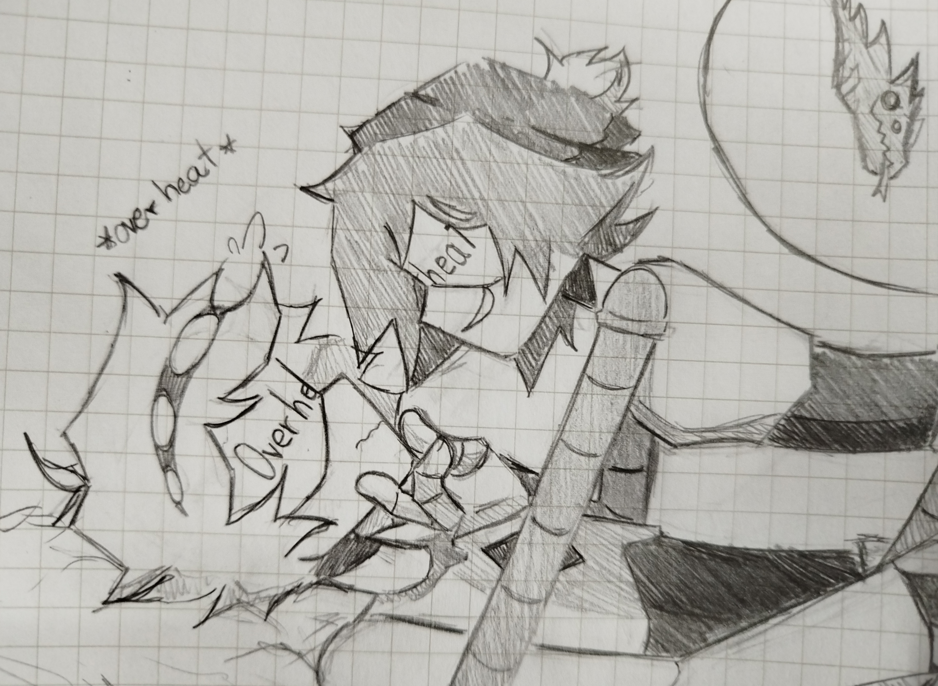 1boy, 1girls, 2d, artist request, disassembly drone, english text, female, glitch productions, humanoid, male, male/female, murder drones, n (murder drones), robot, robot boy, robot girl, robot humanoid, screen face, tagme, text, uzi (murder drones), worker drone