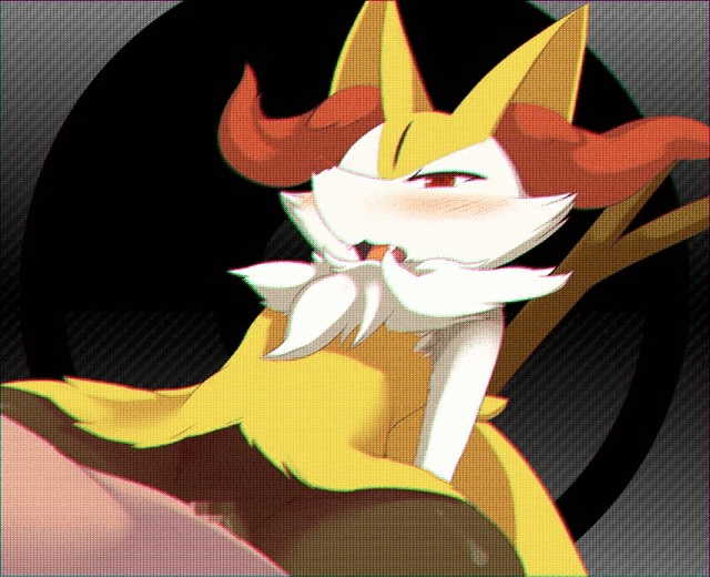 1boy, 1girls, animated, big ears, black background, black fur, blush, braixen, canine, censored, cowgirl position, erection, faceless male, female, flat chest, human, interspecies, male, nintendo, nude, open mouth, orange eyes, orange fur, penis, pokémon (species), pokemon, pokemon (species), pokemon xy, pussy, riding, sex, shirokoma, source request, stick, teeth, thick thighs, tongue, white fur, wide hips, yellow fur