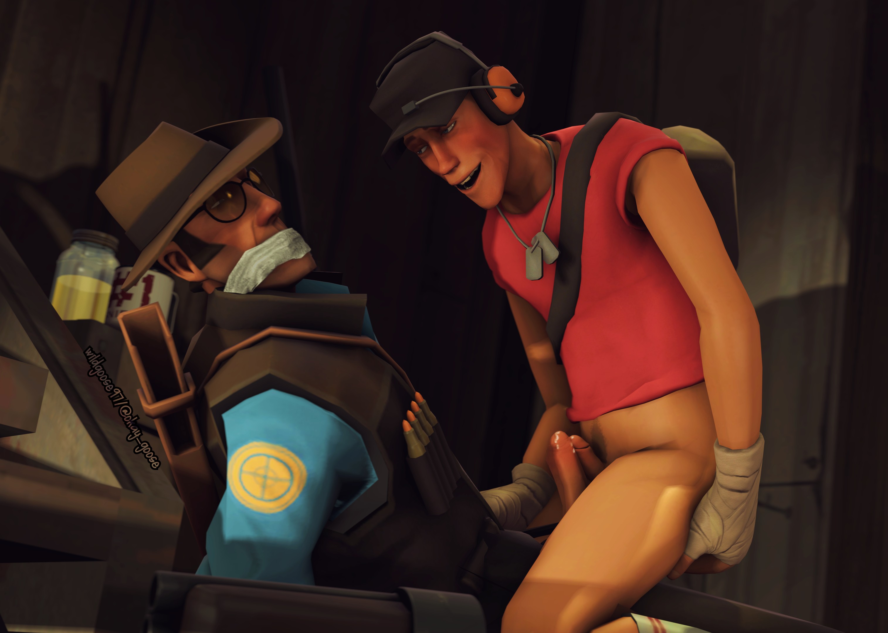 3d, foreskin, frottage, gag, gay, gay rape, gay sex, male, non-con, non-consensual, penis, precum, rape, scout (team fortress 2), sfm, sniper (team fortress 2), source filmmaker, team fortress 2, uncircumcised, uncut cock, uncut penis, wildgoose97, yaoi