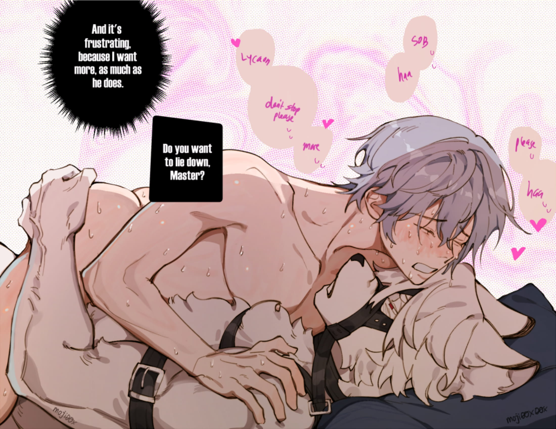 2boys, brothums, comic, gay, male, male only, nude, omegaverse, tagme, von lycaon, wise (zenless zone zero), yaoi, zenless zone zero