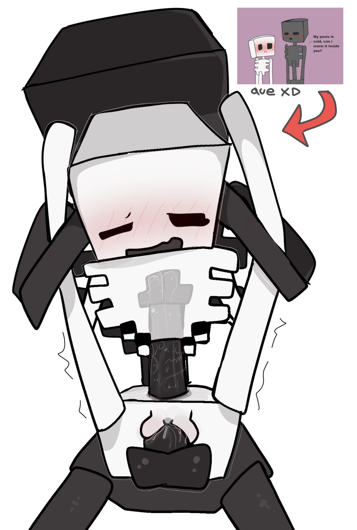 2025, cuntboy, gay, green corpse, hi res, highres, intersex, male, male only, minecraft, minecraft mob, mojang, skeleton, skeleton (minecraft), tagme, toony, wither skeleton (minecraft), yaoi