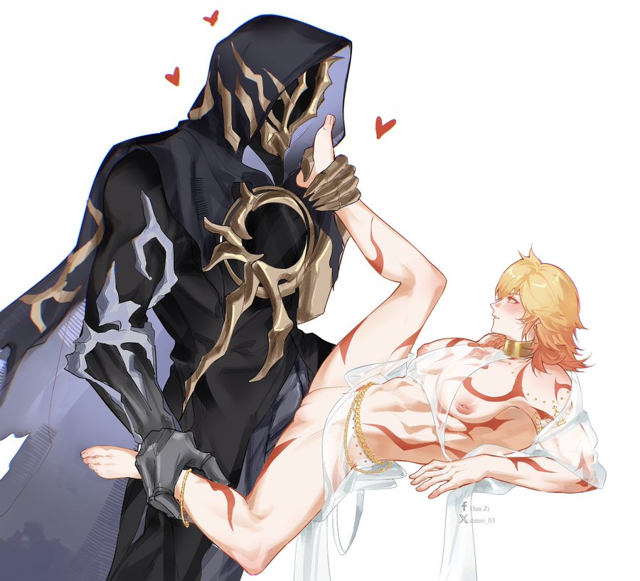 crossdressing, cuntboy, flame reaver (honkai: star rail), honkai: star rail, innie pussy, intersex, male, muscular, muscular cuntboy, mydei (honkai: star rail), phaidei (honkai: star rail), phainon (honkai: star rail), size difference