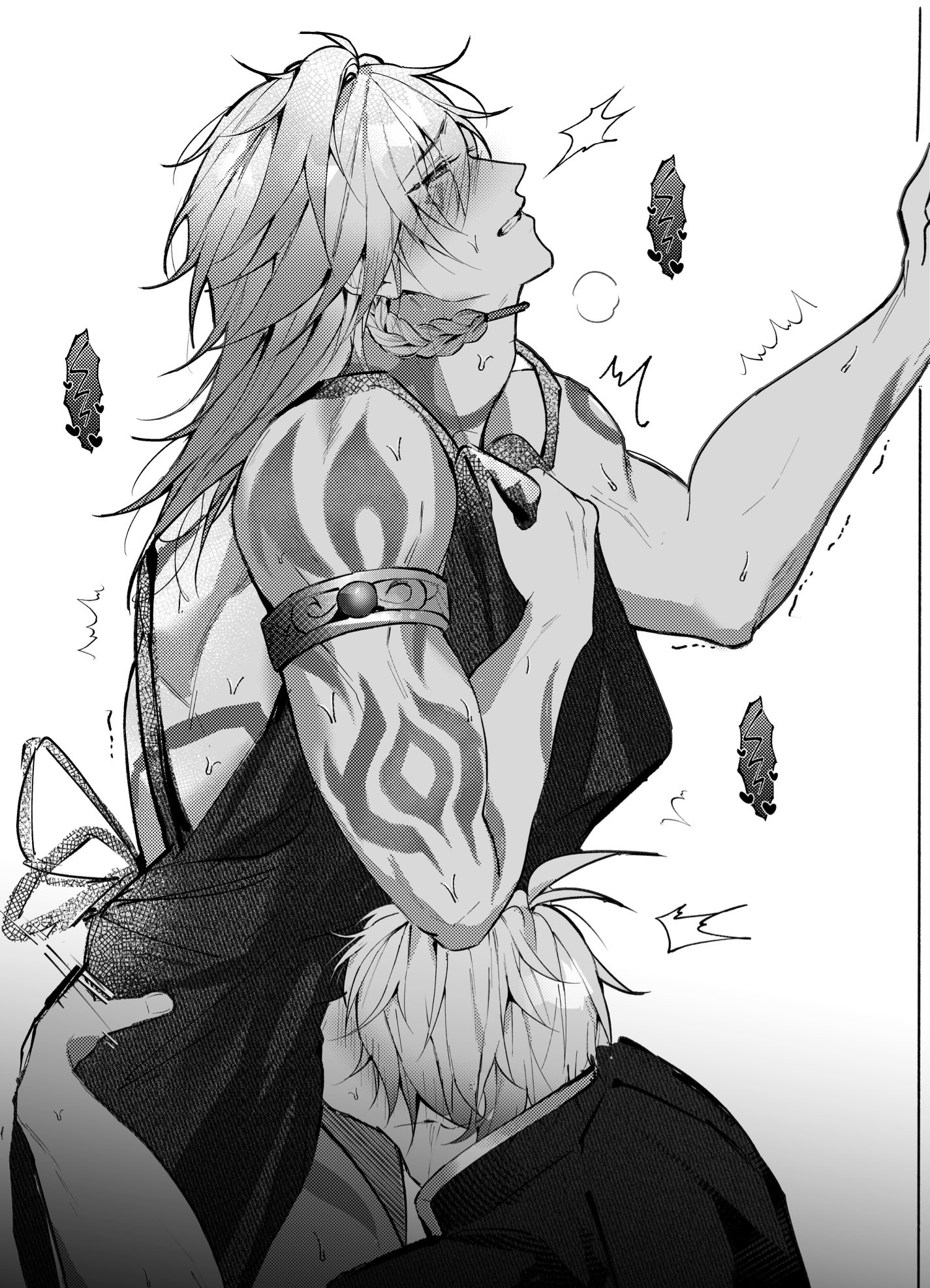 blowjob, gay, honkai: star rail, male, male only, muscular, mydei (honkai: star rail), phaidei (honkai: star rail), phainon (honkai: star rail), yaoi