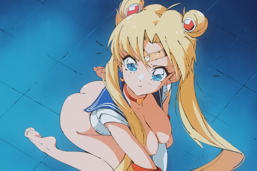 1girls ass big_ass big_breasts bishoujo_senshi_sailor_moon blonde_hair blue_eyes breasts clothing eyes female female_only flou hair large_breasts long_hair meme nude sailor_moon sailor_moon_redraw_challenge sailor_senshi_uniform solo solo_female solo_focus tagme usagi_tsukino