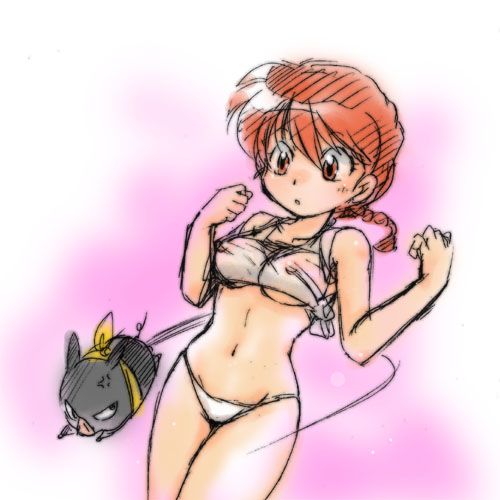 p-chan pig ranma-chan ranma_1/2 ranma_saotome rule_63 ryoga_hibiki tagme