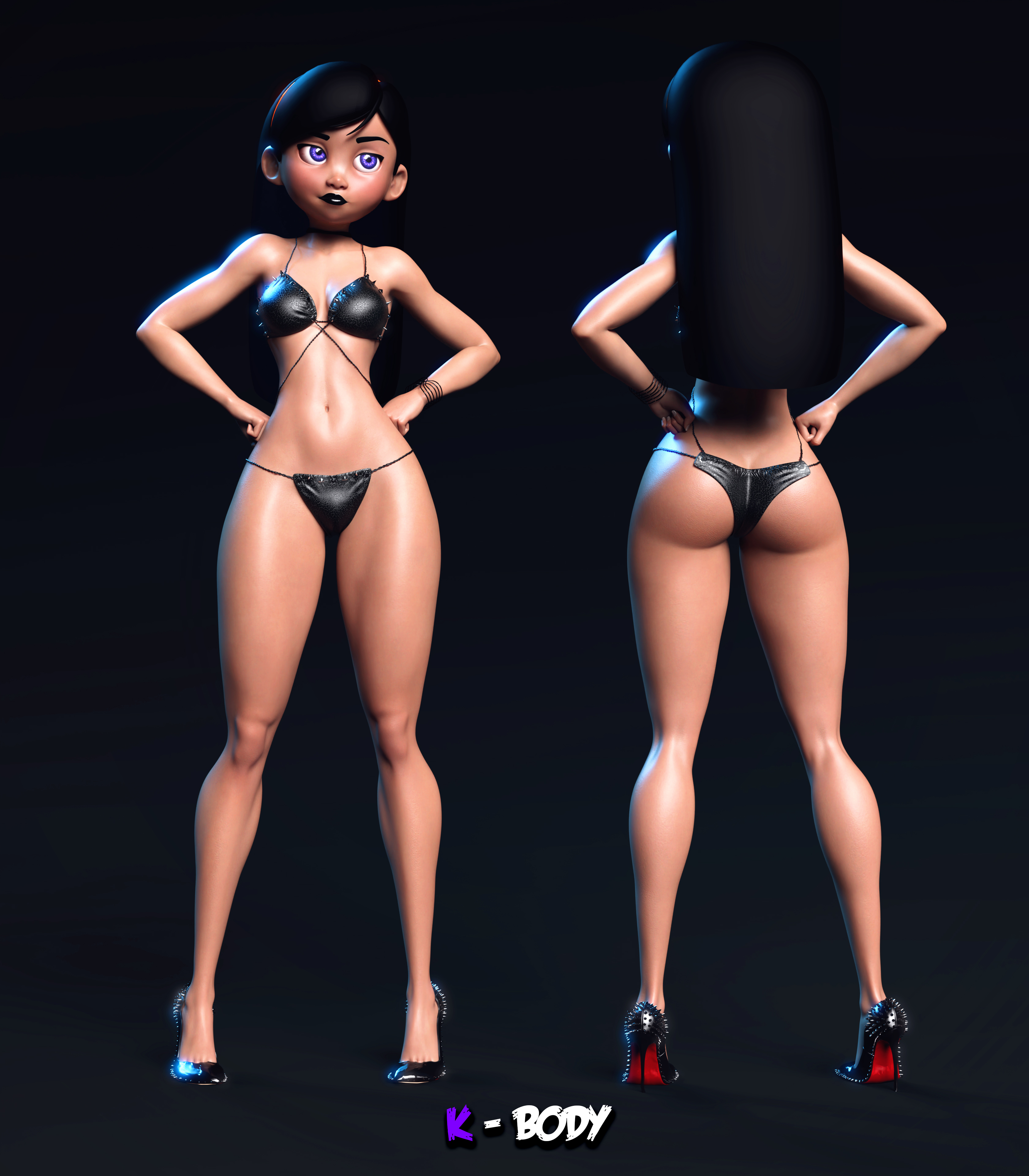 1girls, 3d, athletic, athletic female, big breasts, breasts, busty, cleavage, curvaceous, curvy, curvy figure, digital media (artwork), disney, eyebrows, eyelashes, eyes, female, female focus, female only, fit, fit female, hair, hero, heroine, high heels, hips, hourglass figure, legs, light skin, light-skinned female, pixar, slim, slim waist, smooth skin, superhero, superheroine, the incredibles, the incredibles 2, thick, thick legs, thick thighs, thighs, upper body, urqqurqq, violet parr, voluptuous, waist, wide hips