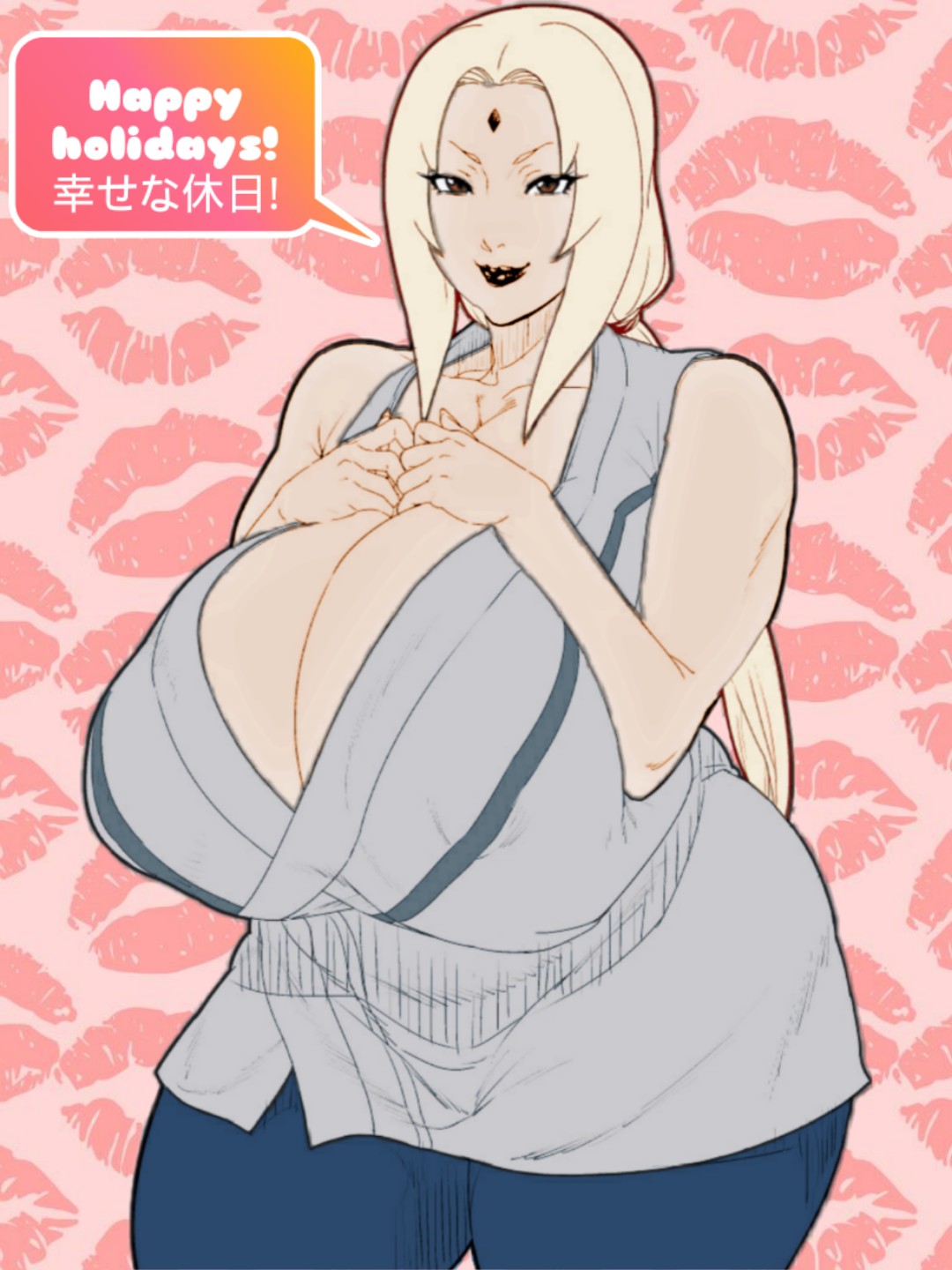 female fully_clothed milf naruto numahana tsunade