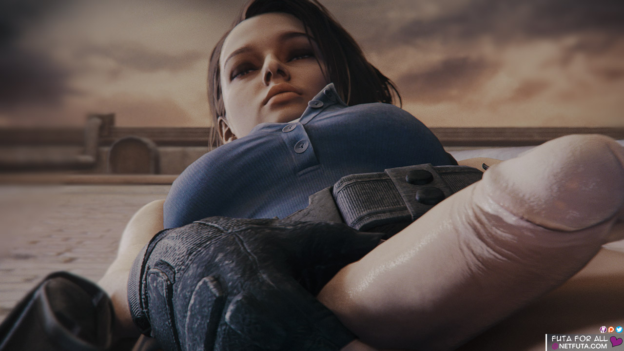 1futa, 3d, 3d (artwork), brown hair, capcom, dickgirl, fingerless gloves, futa only, futadom, futanari, holding, holding penis, huge cock, intersex, intersex only, jill valentine, jill valentine (sasha zotova), netfuta, outdoors, partially clothed, partially nude, penis, penis out, perspective, pov, pov eye contact, render, resident evil, resident evil 3, resident evil 3 remake, short hair, solo futa, source filmmaker, taker pov