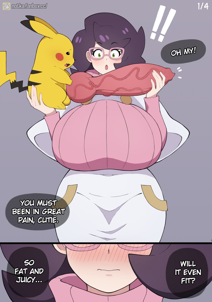 animal_genitalia animal_penis bestiality big_penis biped bottomwear breasts canine_genitalia canine_penis clothed clothing comic dialogue duo english_text female feral generation_1_pokemon genitals hi_res huge_penis human human_on_feral hyper hyper_genitalia hyper_penis interspecies knot knotted_penis male male/female mammal nintendo notkadraw penis pikachu pokemon pokemon_(species) size_difference small_but_hung smaller_male speech_bubble tail text topwear vein veiny_penis white_clothing wicke_(pokemon) yellow_body zoophilia