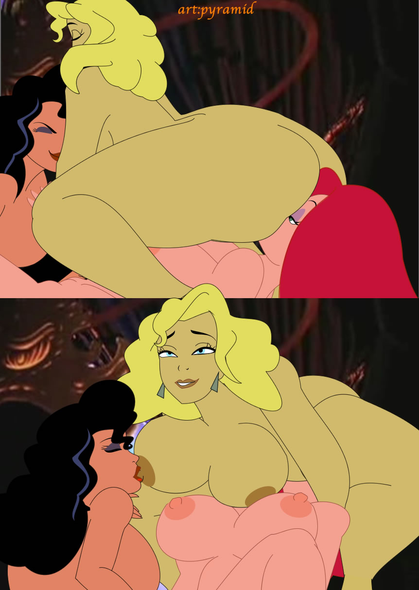 4girls ass big_ass big_breasts black_hair blonde_hair blue_eyes breasts bust busty closed_eyes comic connie_(rover_dangerfield) cool_world crossover cunnilingus dat_ass disney fat_ass gigantic_ass hanging_breasts holli_would huge_ass jessica_rabbit large_ass large_breasts legs_up licking long_hair multiple_girls nipples nude offscreen_character oral pyramid_(artist) raven_(spicy_city) red_hair rimming rover_dangerfield_(film) sitting_on_face spicy_city threesome trio watermark who_framed_roger_rabbit yuri