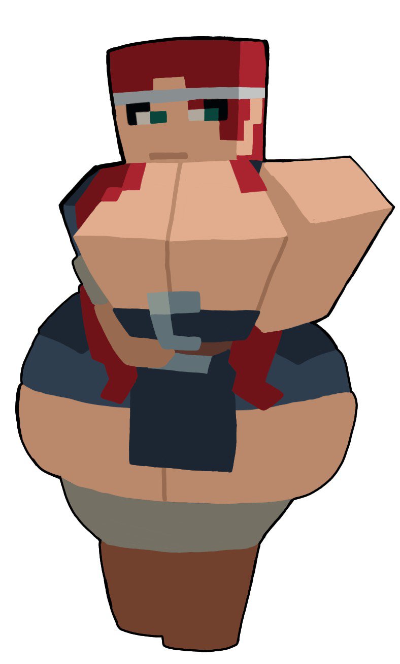 2026, big ass, big breasts, minecraft, minecraft dungeons, unknown artist, valorie (minecraft dungeons)
