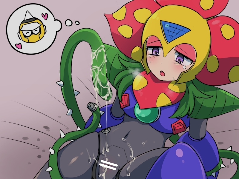 blush censored cum hornet_man masturbation mega_man mega_man(classic) mega_man_6 mega_man_9 plant_man source_not_archived sweat tears tentacles おきつねあざみ ドクターぽいリー