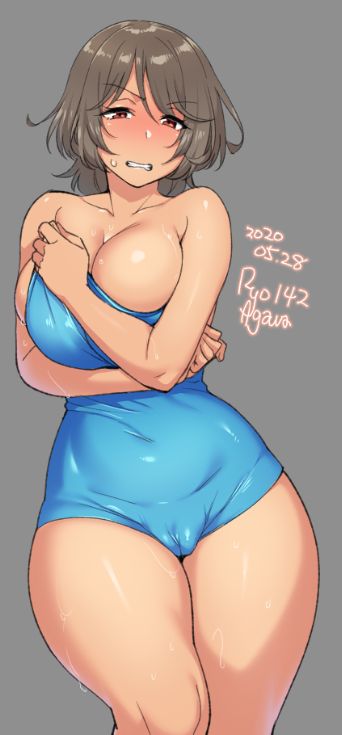 1girls, big breasts, breasts, cameltoe, cleavage, female, female only, large breasts, looking at viewer, pussy, ryo agawa, solo