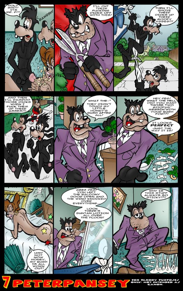 anthro anthro_only comic disney female goof_tramp goof_troop goofy max_goof peg_pete peter_pansey pj