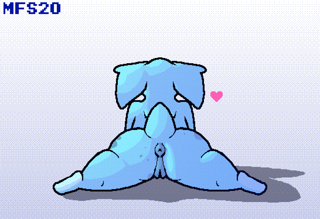 1girls 2020 anus ass blue_body darkened_genitalia digital_media_(artwork) feet female grey_background heart looking_away matchesyashi nidorina nintendo nude pink_heart pixel_art pokémon_(species) pokemon pokemon_rgby presenting presenting_hindquarters pussy rear_view scalie shadow short_tail shortstack simple_background solo spots text thick_thighs video_games watermark wide_hips