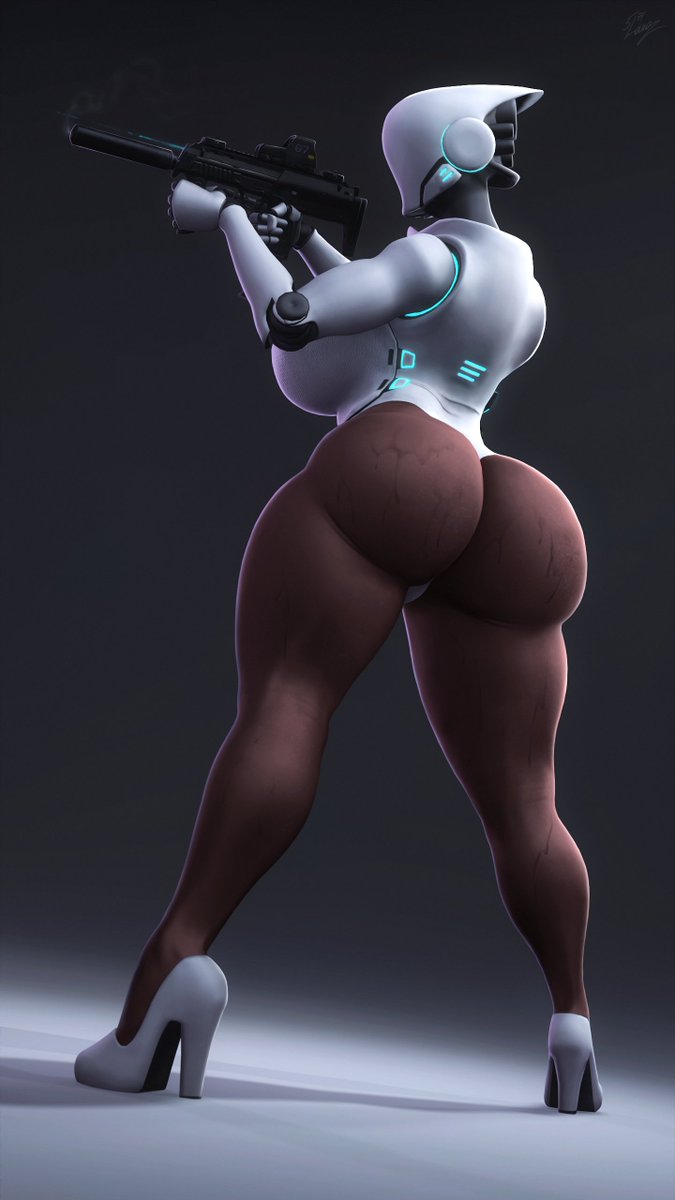 1girls, big ass, female, gun, haydee, haydee (game), lamoz571, robot, robot girl