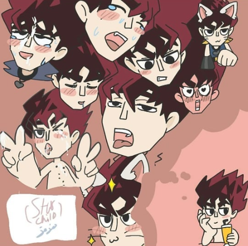 ahegao angry blush cat_ears closed_eyes crying cum_in_mouth cum_on_face cum_on_upper_body cumshot full_face_blush half-closed_eyes heart-shaped_pupils heavy_blush hokuto_no_ken kenshiro looking_away male male_only pale-skinned_male pale_skin pose red_hair short_hair solo starchild_jojo tears tongue tongue_out vamboo