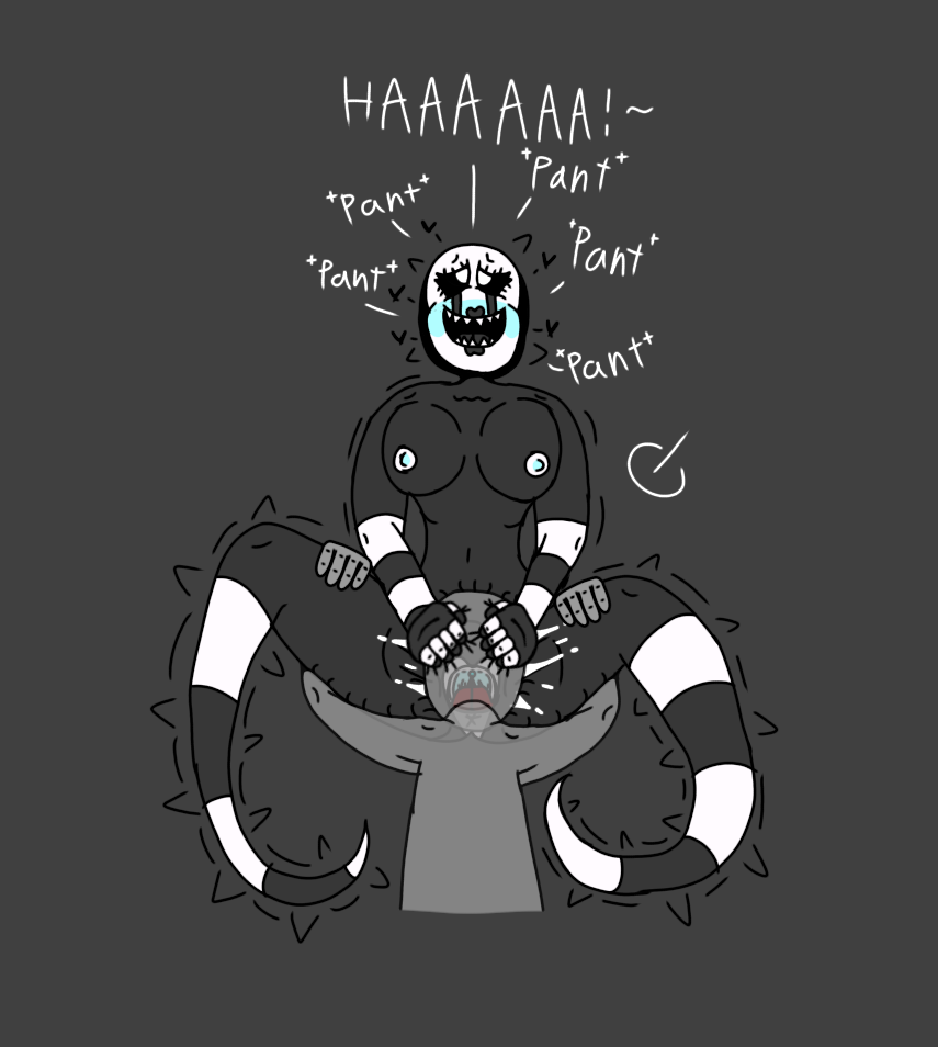 anon cum cunnilingus five_nights_at_freddy's hands_behind_head laying_down lying_down marionette_(fnaf) nightmarionne powertit puppet_(fnaf) rule_63 transparent_censoring