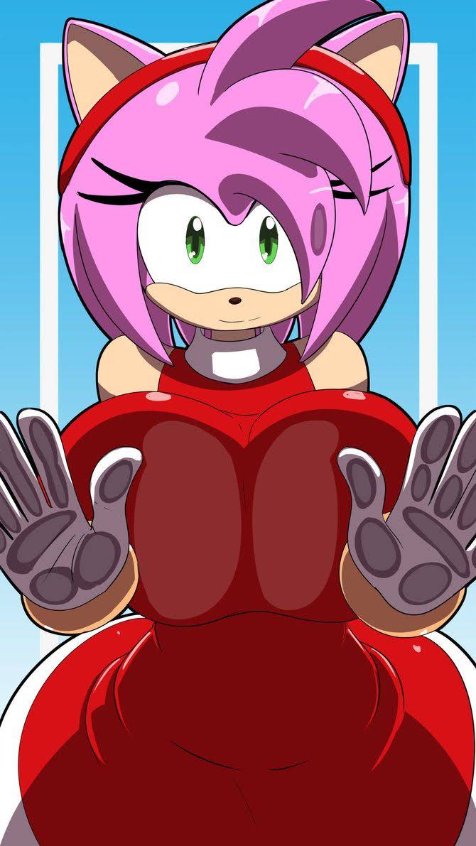 1girls alternate_breast_size amy_rose anthro big_breasts clothing female female_only fully_clothed green_eyes huge_breasts kojiro-brushard looking_at_viewer phone_wallpaper pink_hair pressing pressing_breasts_together skirt solo sonic_(series) tagme wallpaper