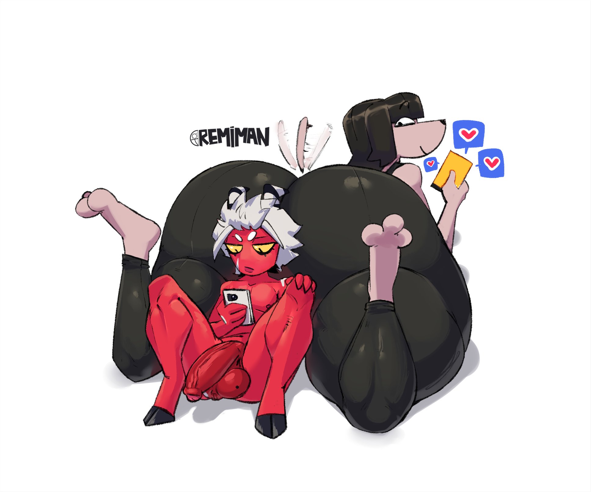 2boys, big ass (male), big butt, huge ass, huge butt, imp wander, male, male only, male/male, remiman, roxxy (water enjoyer)