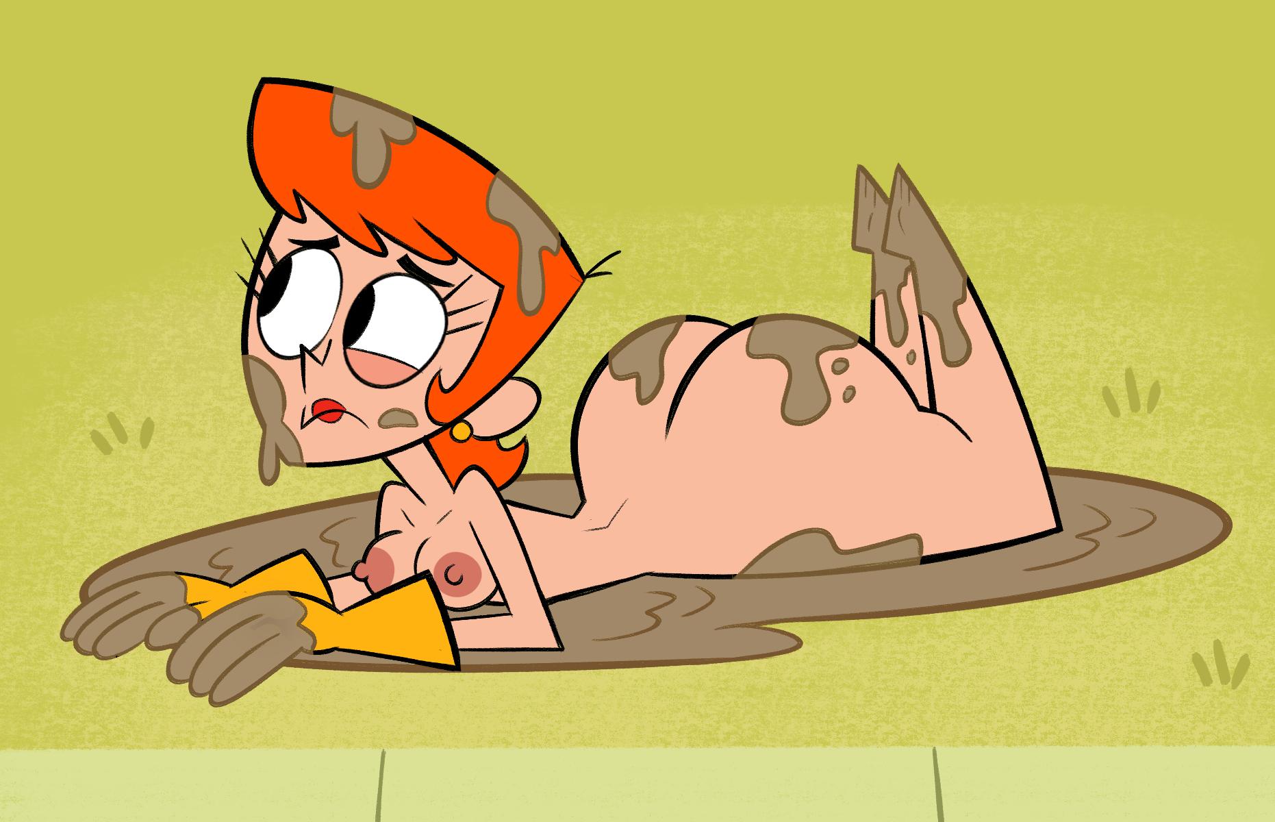1girls, ass, big ass, breasts, bubble ass, bubble butt, cartoon network, dexter's laboratory, dexter's mom, dirty soles, embarrassed, embarrassed nude female, enf, female, gloves, grass, herny, humiliated, latex, latex gloves, lipstick, milf, mud, muddy, naked, nipples, nude, orange hair, outside, public, short hair, sidewalk, solo, white skin, yellow gloves