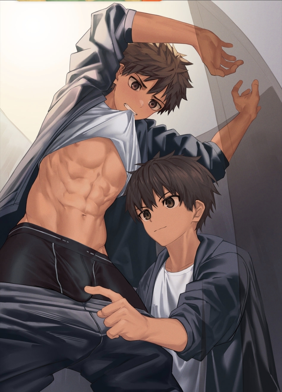 2boys, gay, male, male only, masculine, nayoshi (r-744), no visible genitalia