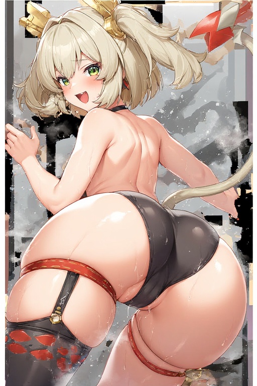 ai generated, big ass, big breasts, burnice white, game cg, wet body, wet pussy, zenless zone zero, zzz