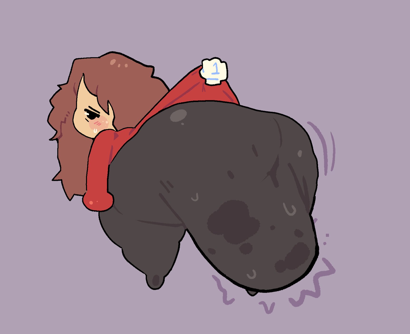 holding, holding person, hyper, hyper ass, hyper butt, hyper feces, hyper scat, looking back, mii, moonoatmeal, scat, soiling, soiling clothing, soiling panties, solo, solo female, solo focus, tagme