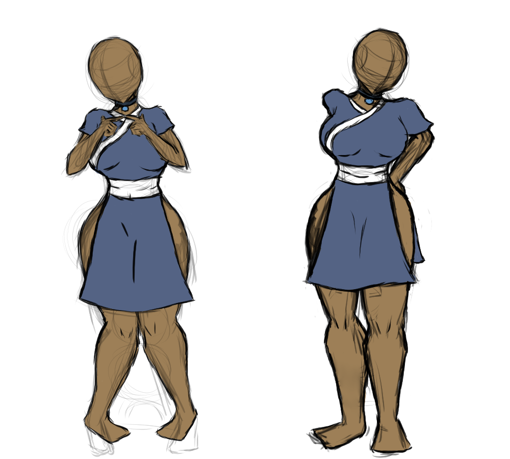 10:9 1girls avatar_the_last_airbender breasts clothed clothed_female clothing d3t0xify dark-skinned_female dark_skin dress female female_only hips katara mannequin medium_breasts nonbender sketch solo solo_female straight_hair thick thick_thighs thighs wide_hips