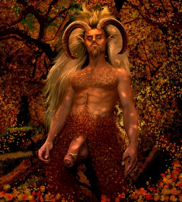 bee deity flaccid greek_mythology horn male male_only pan_(deity) pan_(mythology) penis satyr solo