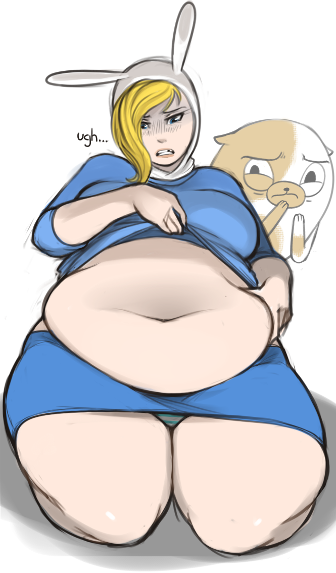 adventure_time belly_button big_belly big_breasts chubby_female fat fionna_the_human_girl huge_ass navel obese overweight overweight_female pewbutt tagme thick_thighs voluptuous wide_hips