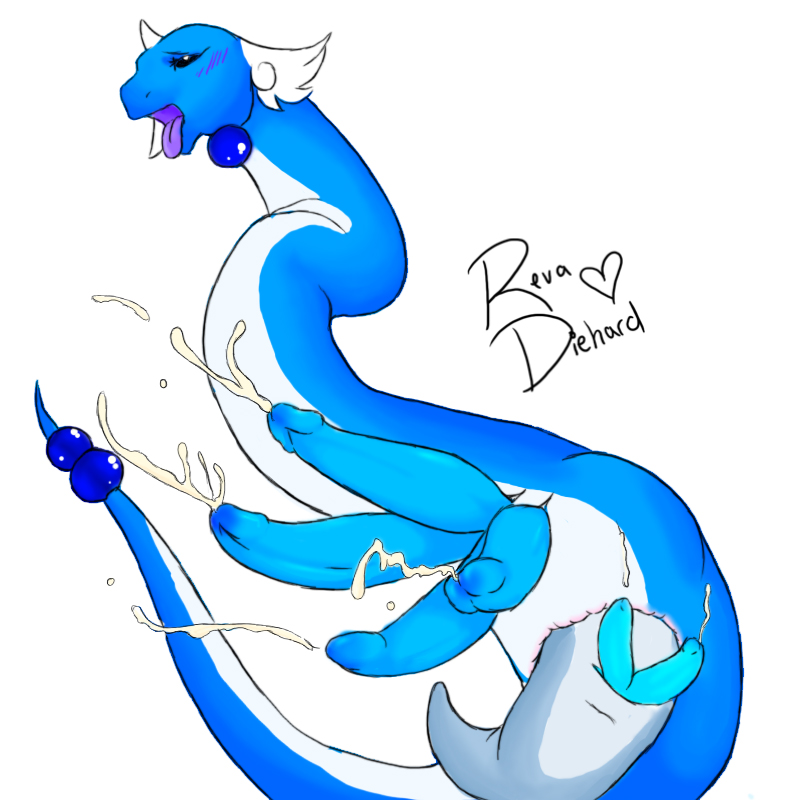 color dragonair dratini interspecies male male_only multiple_males multiple_penises nintendo penis pokemon revadiehard yaoi