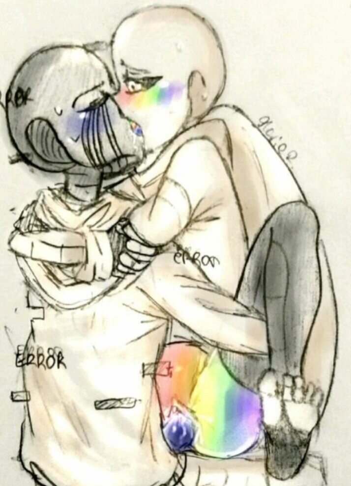 error_sans_(fan_character) errorxink genderbend genderbent genderswap genderswap_(mtf) ink_sans_(fan_character) making_out penis_in_pussy rule_63 sans sans_au sanscest selfcest undertail undertale undertale_au undertale_fanfiction