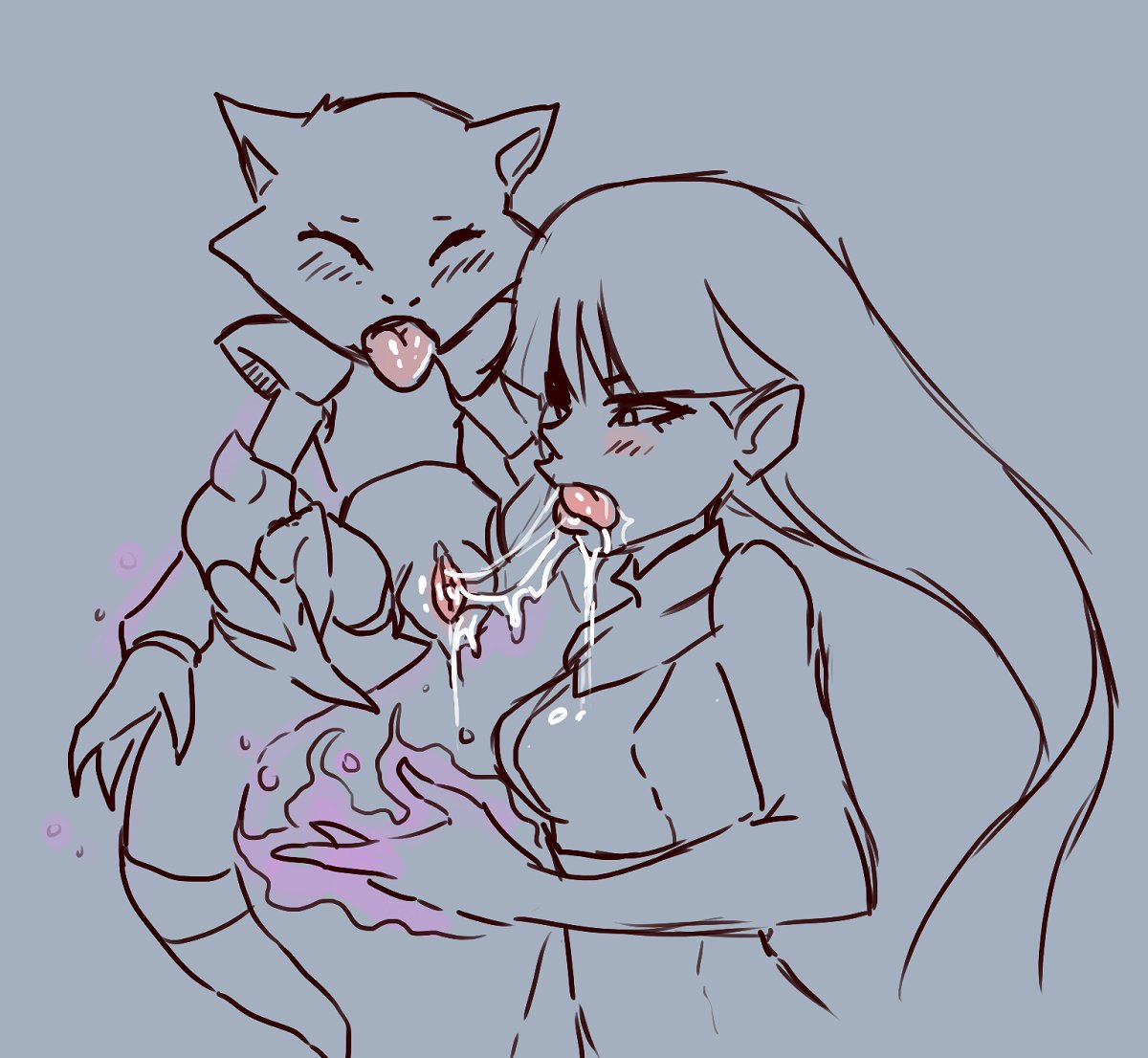 2girls abra cunnilingus game_freak human multiple_girls nintendo oral pokémon_(species) pokemon pokemon_rgby pokephilia psychic pussy sabrina_(pokemon) saliva ungulatr yuri