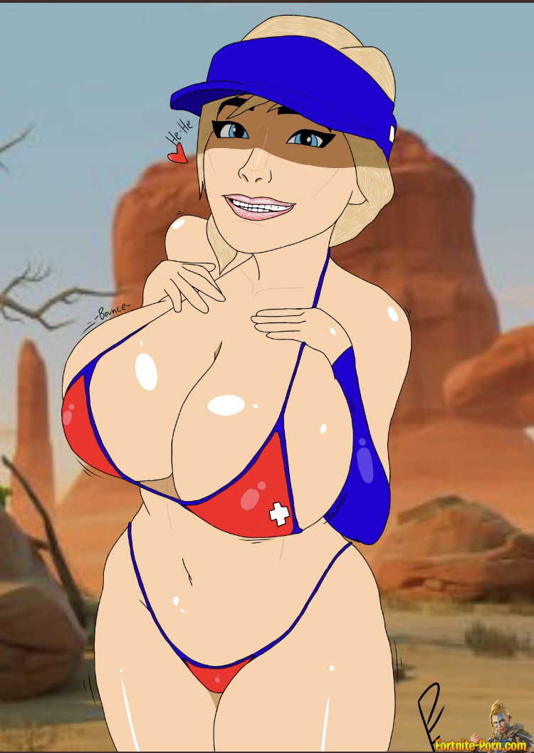 big_breasts bikini fortnite looking_at_viewer passionfruit sun_strider sunstrider_(fortnite) tagme